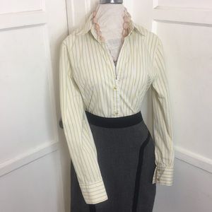 New York & company fitted dress shirt Large